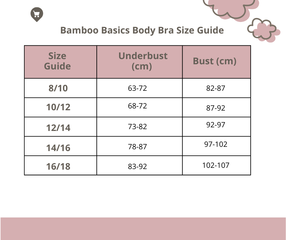 Size Guide - Gaya swiss menstrual lingerie